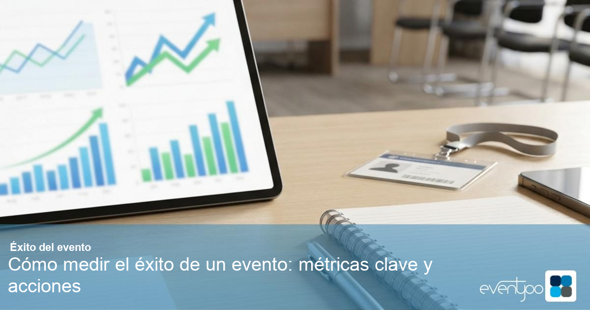 Una imagen ilustrando Cómo medir el éxito de un evento: métricas clave y acciones