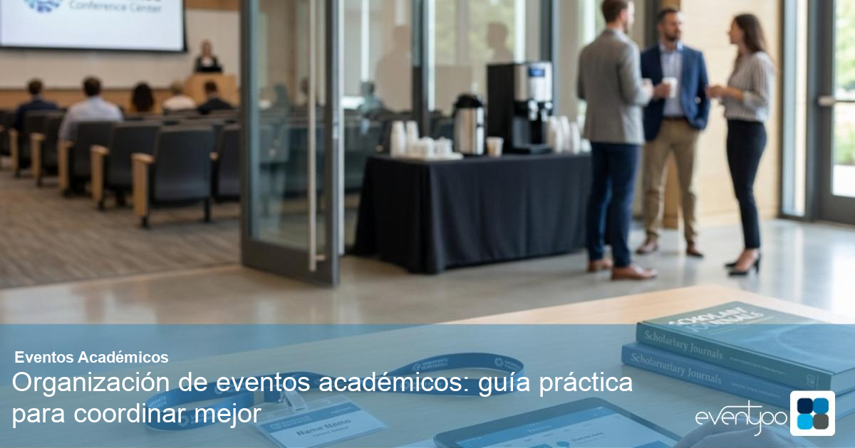 Una imagen ilustrando Organización de eventos académicos: guía práctica para coordinar mejor