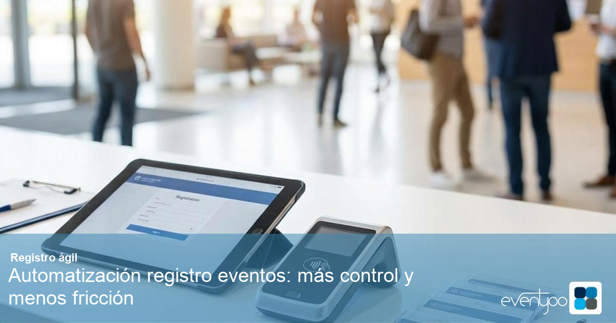 Una imagen ilustrando Automatización registro eventos: más control y menos fricción