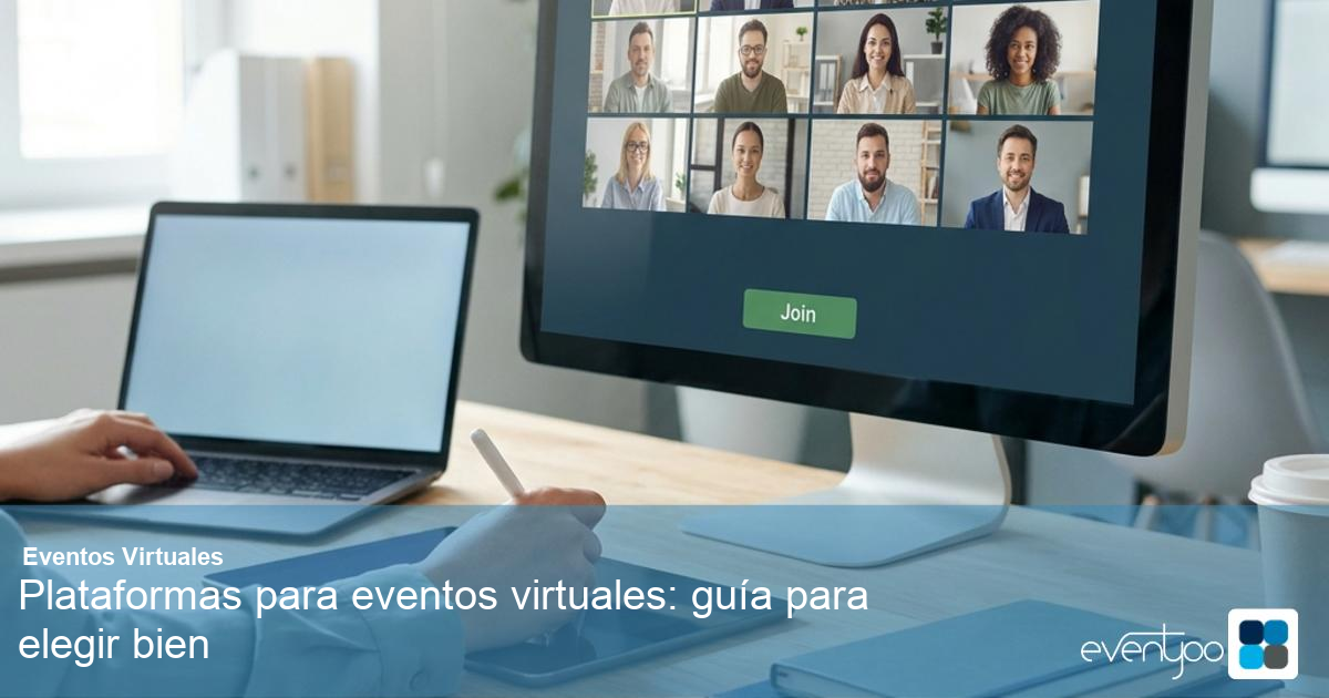 Una imagen ilustrando Plataformas para eventos virtuales: guía para elegir bien