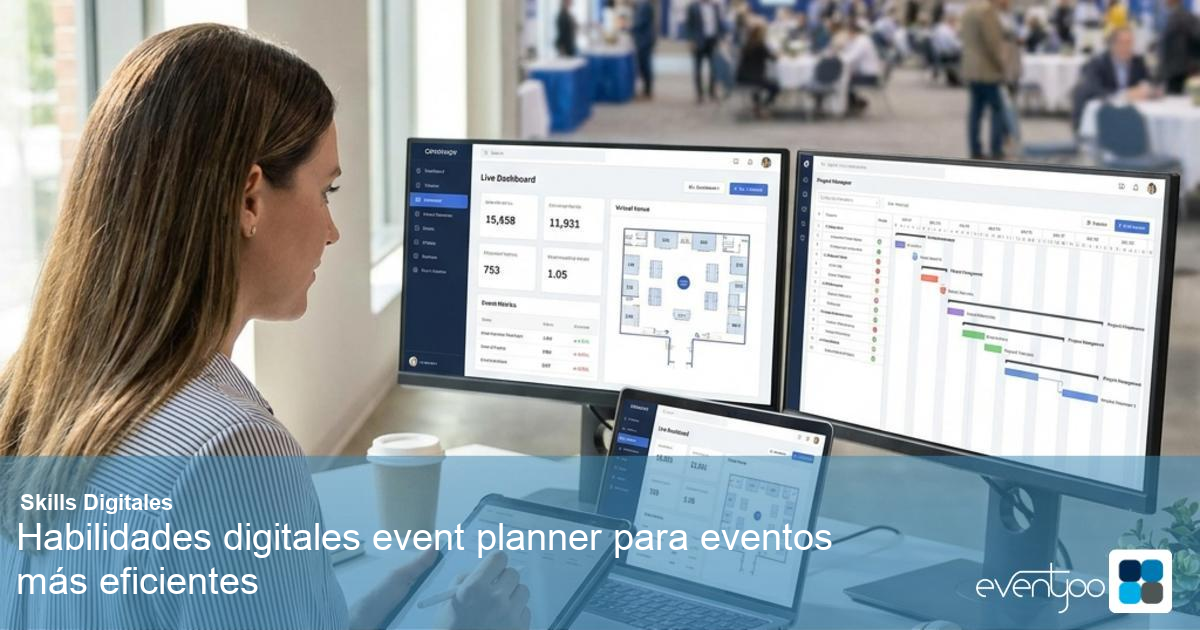 Una imagen ilustrando Habilidades digitales event planner para eventos más eficientes